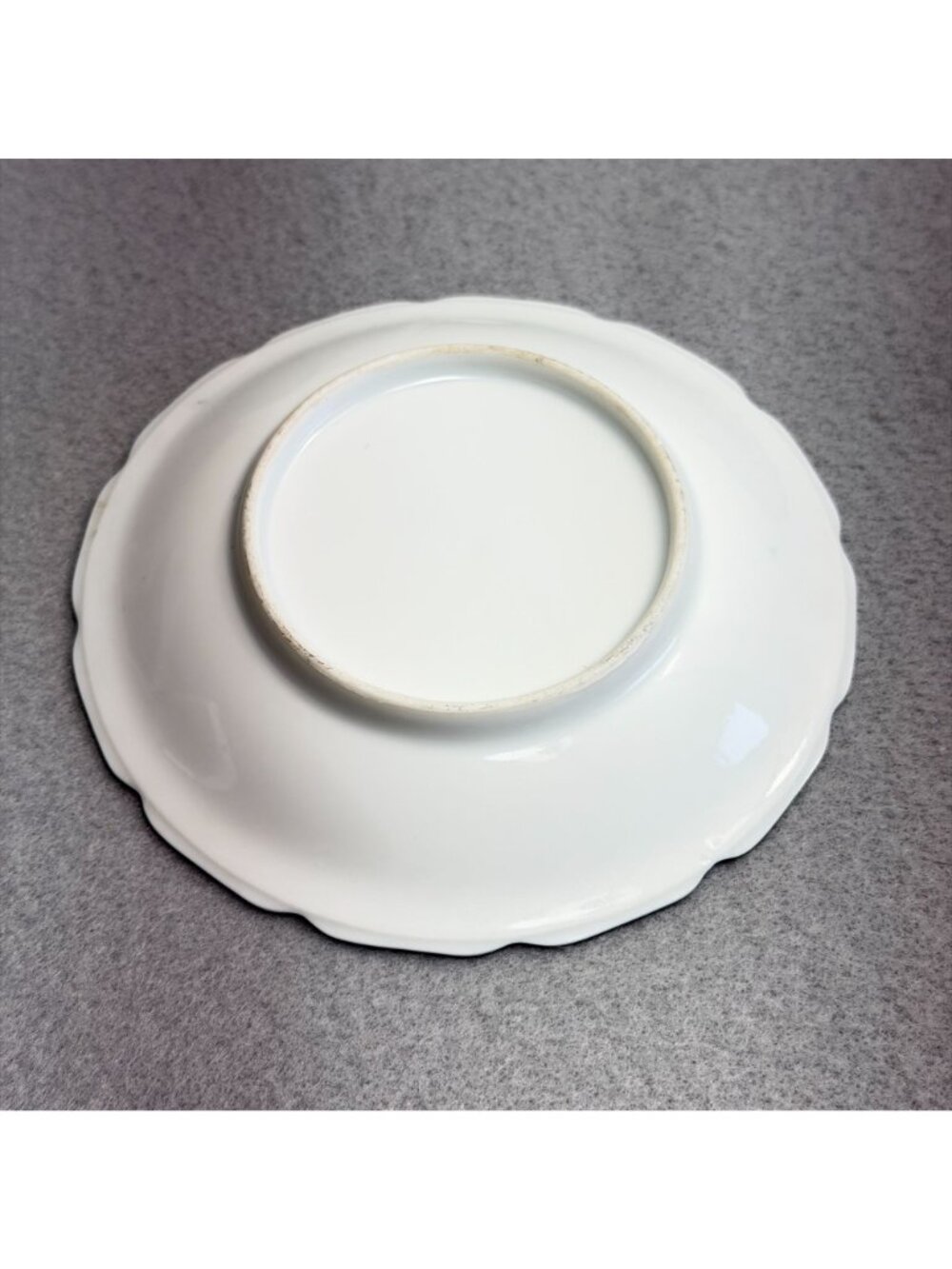 Japanese Blue & White Scalloped Porcelain Salad Plate 5" Mino Ware Interlocking - Picture 8 of 8
